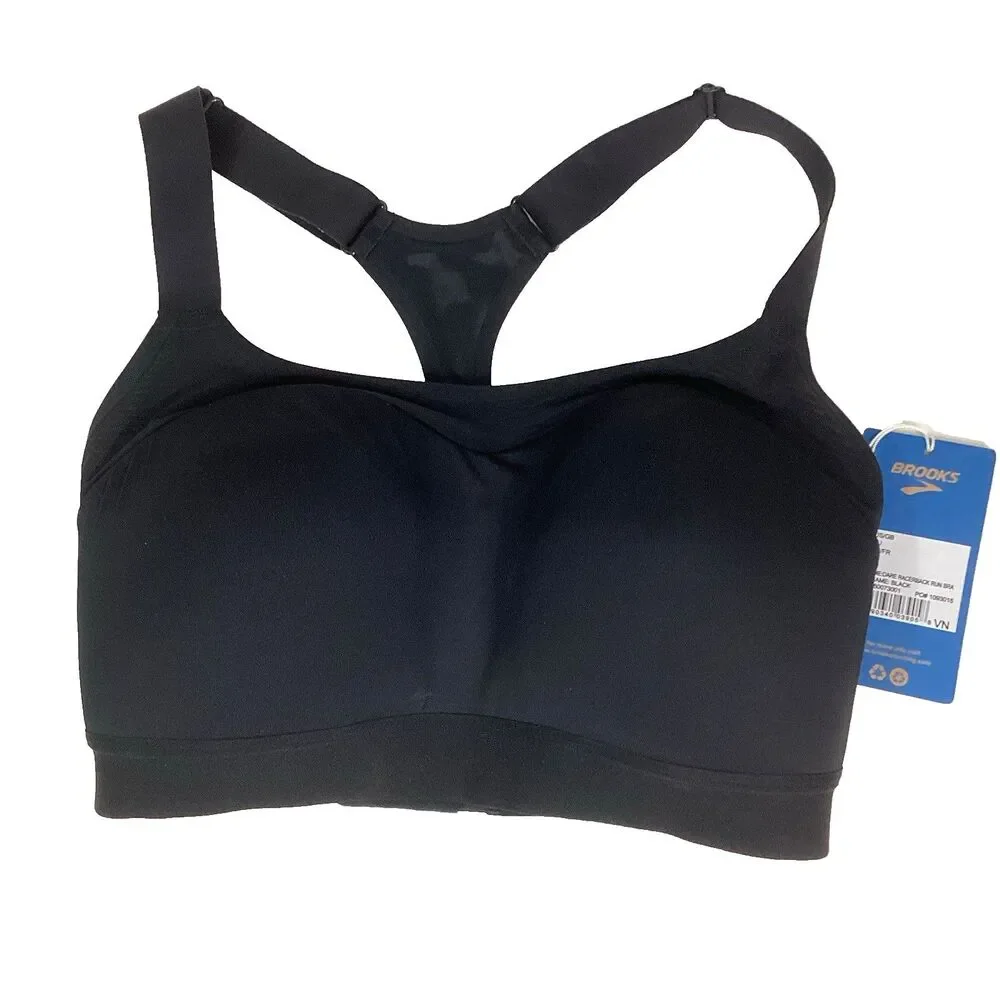 Brooks Dare Racerback Run Bra - Size 32DD - Black - 350073001 - NWT!